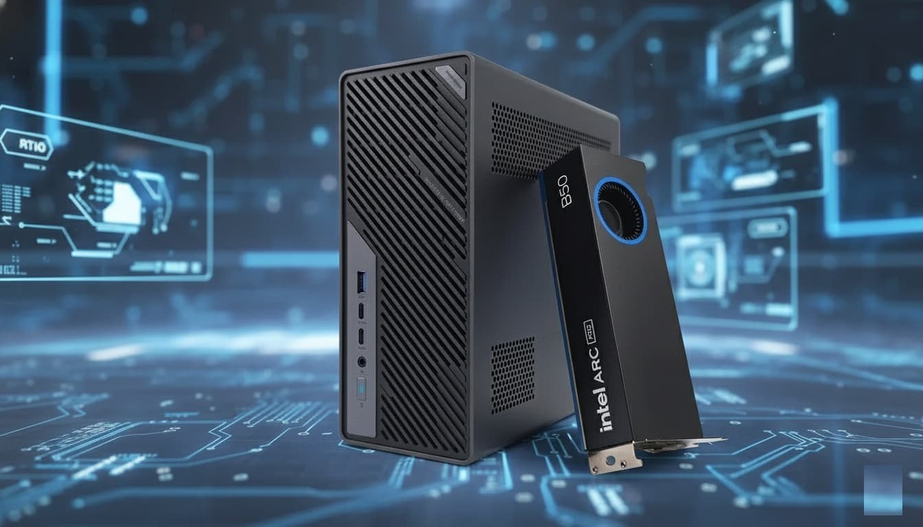 High-performance Intel-based mini PC featuring Core Ultra HX processors, PCIe Gen 5 expansion, dual 25Gb networking, and workstation-level storage scalability.